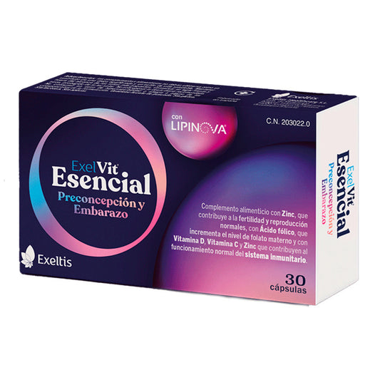 Exelvit Esencial Complemento Alimenticio Embarazo y Preconcepción, 30 cápsulas