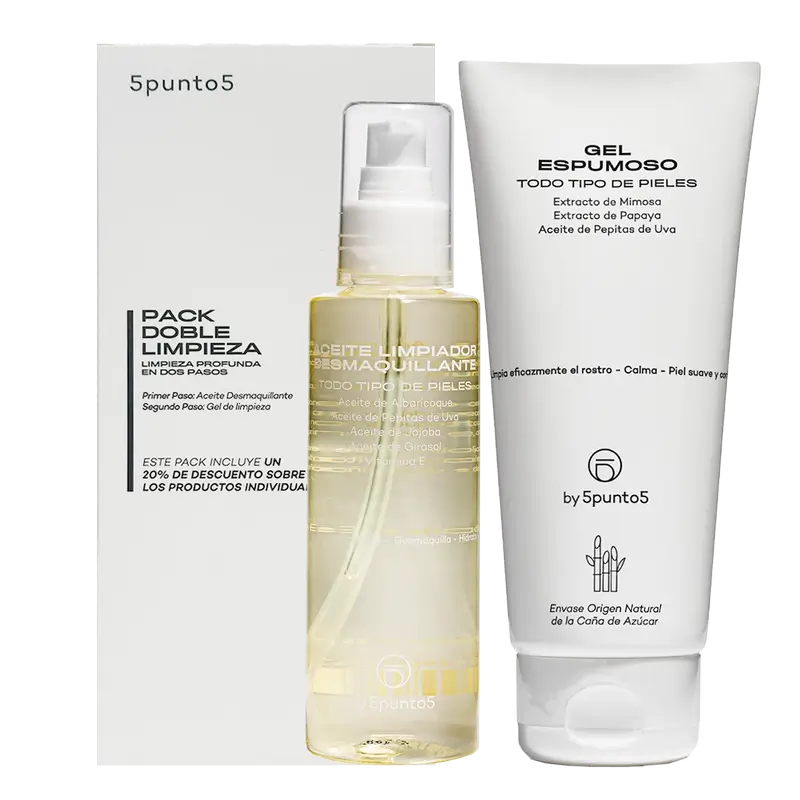 5Punto5 Pacote de limpeza duplo Pele normal/seca, 360 gr