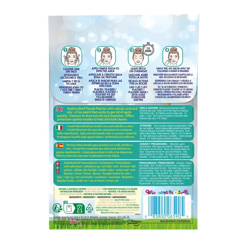 7 Pensos hidrocolóides para o céu, 24 unidades