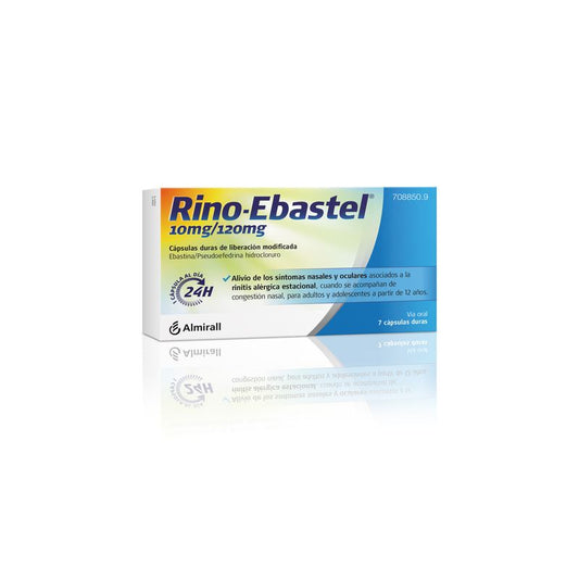 Ebastel Rhino 10 mg/120 mg 7 Cápsulas