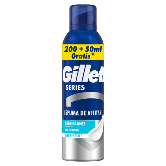 Gillette Series Eucalipto Espuma de Barbear Refrescante , 250 ml