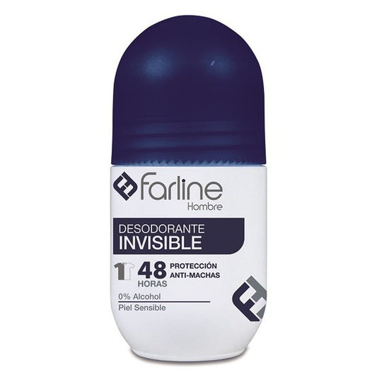 Farline Hombre Desodorante Invisible Roll - On , 50 ml