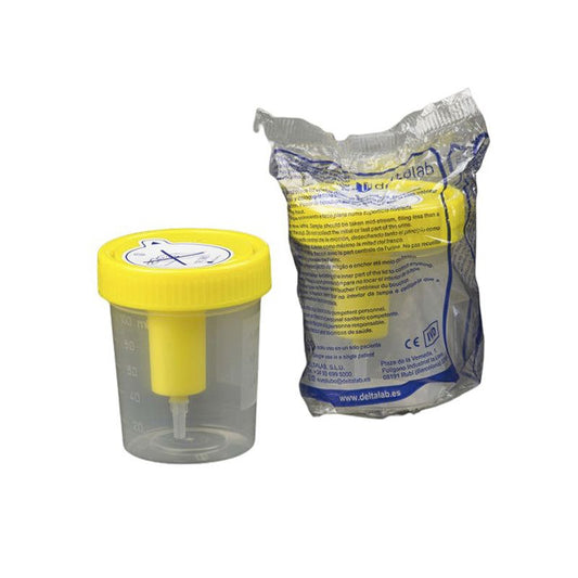 Surgicalmed Enfa 120 Ml Recipiente coletor de urina por vácuo - Amarelo (Tubo de ensaio não incluído), 1 unidade
