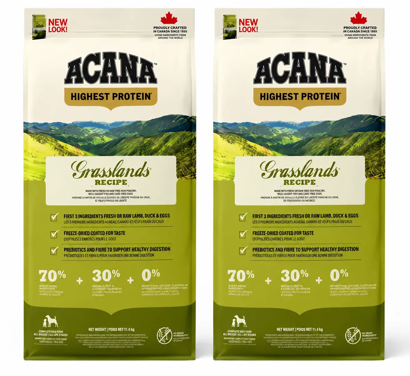 Acana Canine Adult Regionals Grasslands Prairie 11,4 Kg Alimento para cães , embalagem 2