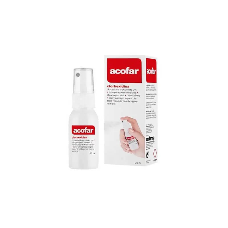 Acofar Chlorhexidine Digluconate 2% Antiséptico de pele saudável 25 ml