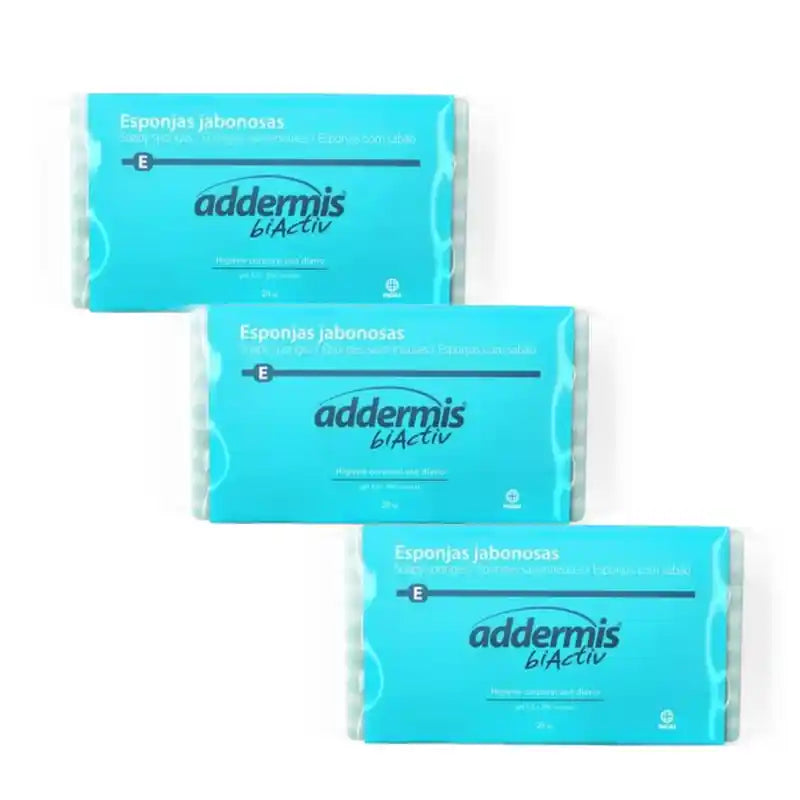 Addermis Biactiv Esponja de Limpeza Diária , 4X20 Unidades