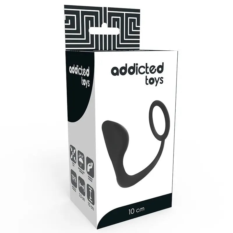 Plug anal com anel preto de pnis por masturbao anal de Brinquedos Viciados Plug anal com anel preto de pnis por masturbao anal de Brinquedos Viciados