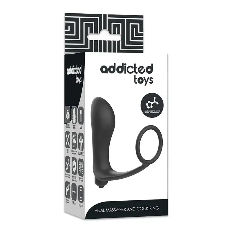 Addicted Toys Plug Anal Vibrador Con Anillo Pene