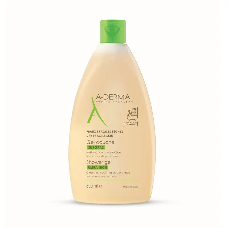 Gel de chuveiro A-Derma Ultra Rico o indispensável, 2x500ml