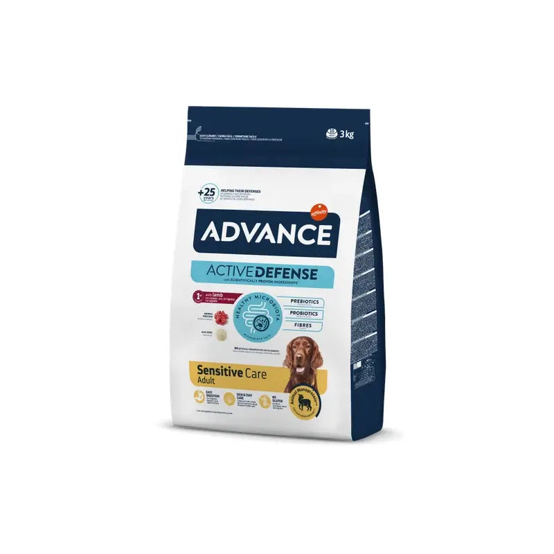 Advance Canine Adult Sensitive Lamb Rice 3kg, comida para cães