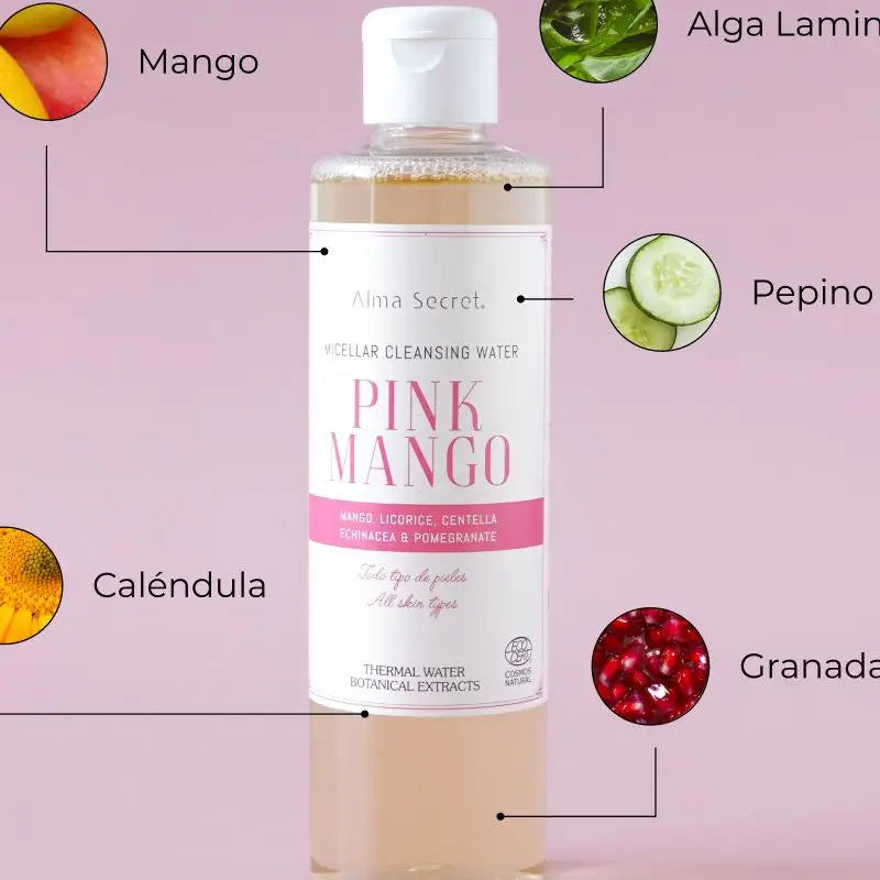 Alma Secret Água Micelar Manga Rosa com Manga, Alcaçuz, Centelha e Romã