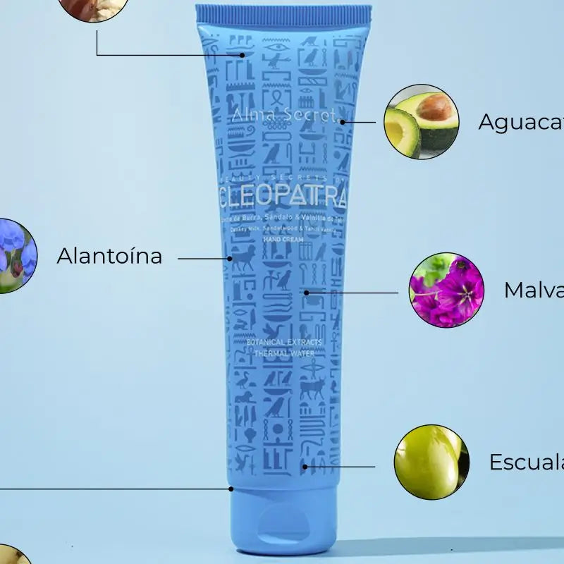 Alma Secret Cleopatra-Hand Repair Hand Cream Esqualano, Abacate e Manteiga de Karité