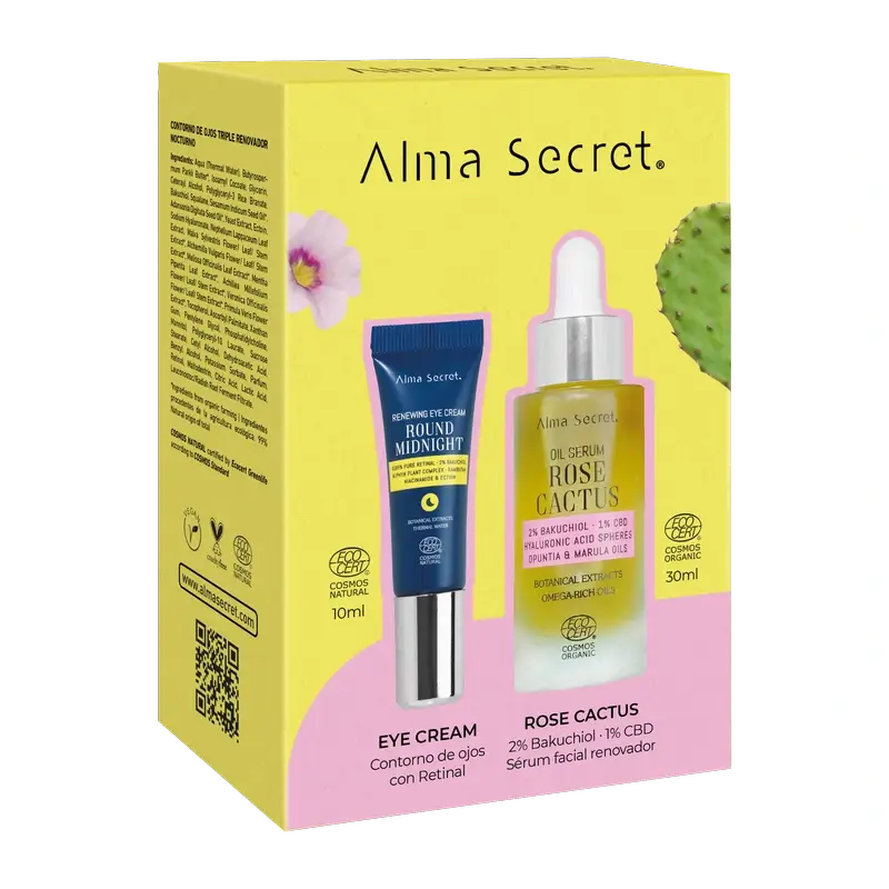 Alma Secret Pack Rose Cactus 30 Ml + Contorno de Olhos Midnight Retinal 10 Ml