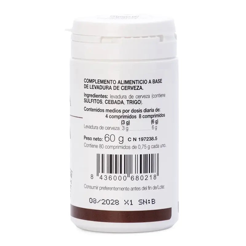Ana Maria Lajusticia Levedura de cerveja + Germe de trigo + Tiamina (B1), 80 comprimidos