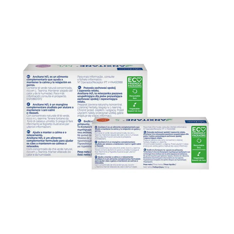 Virbac Anxitane M/L, 30 comprimidos relaxantes para cães +10Kg