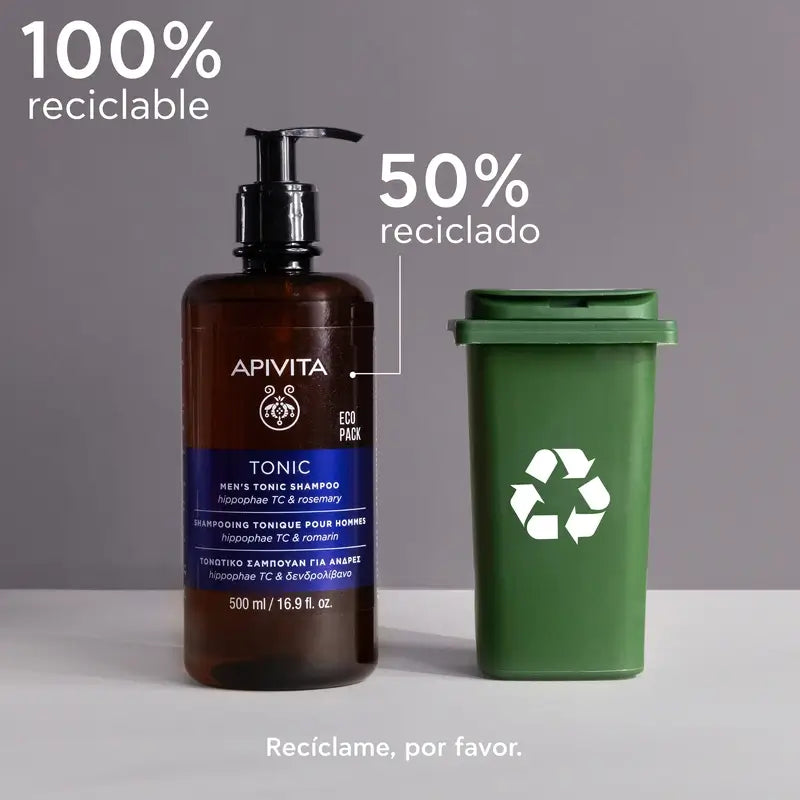 Champô tonificante para queda de cabelo Apivita Men 500 ml