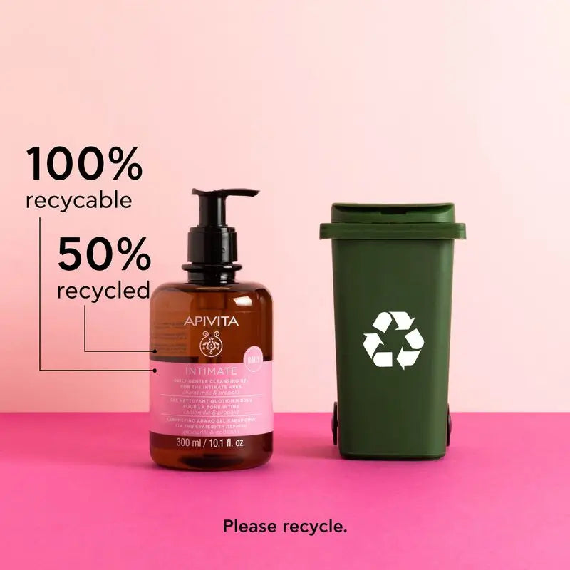 Apivita Intimate Daily Gel de Limpeza Suave com Camomila e Própolis , 300 ml