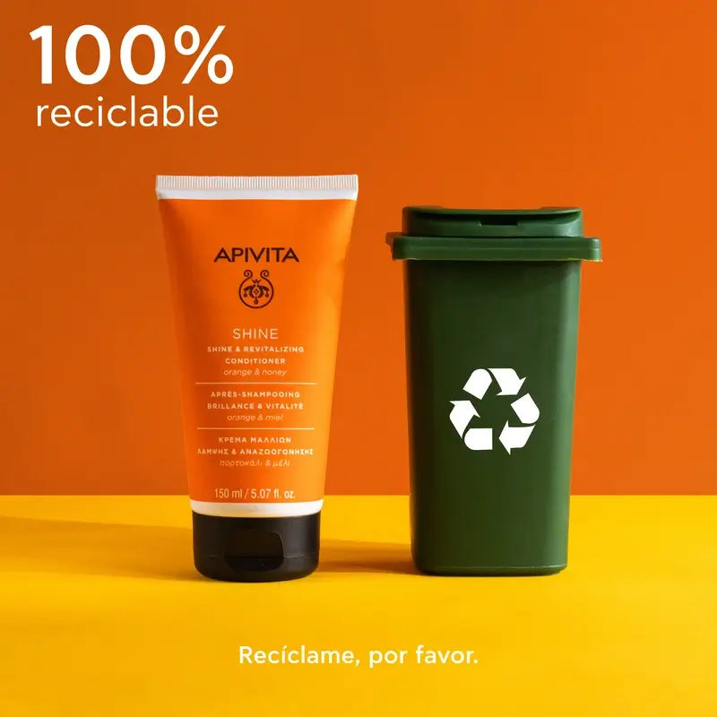 APIVITA Condicionador Brilho e Vitalidade para Todos os Tipos de Cabelo com Laranja e Mel 150 ml