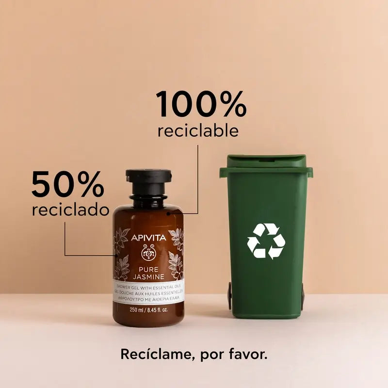 APIVITA Pure Jasmine Bath Gel com Jasmim 250 ml