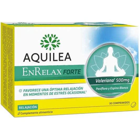 Aquilea Enrelax Forte 500 mg Valeriana + Espinheiro-alvar + Maracujá, 30 comprimidos