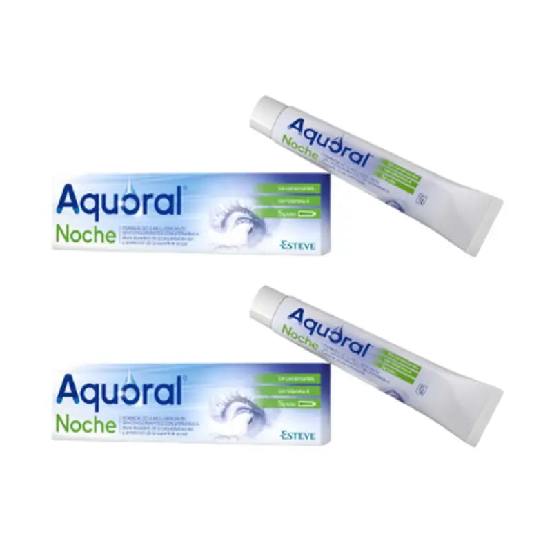 Aquoral Night Pack Pomada Ocular Lubrificante, 2 x 5 Gr