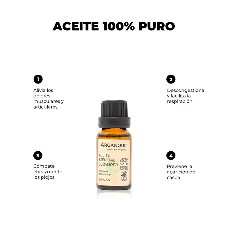 Óleo Essencial de Arganour Óleo Essencial de Eucalipto, 15 Ml