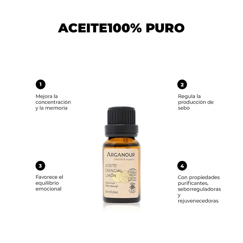 Óleo Essencial de Arganour Óleo Essencial de Limão, 15 Ml