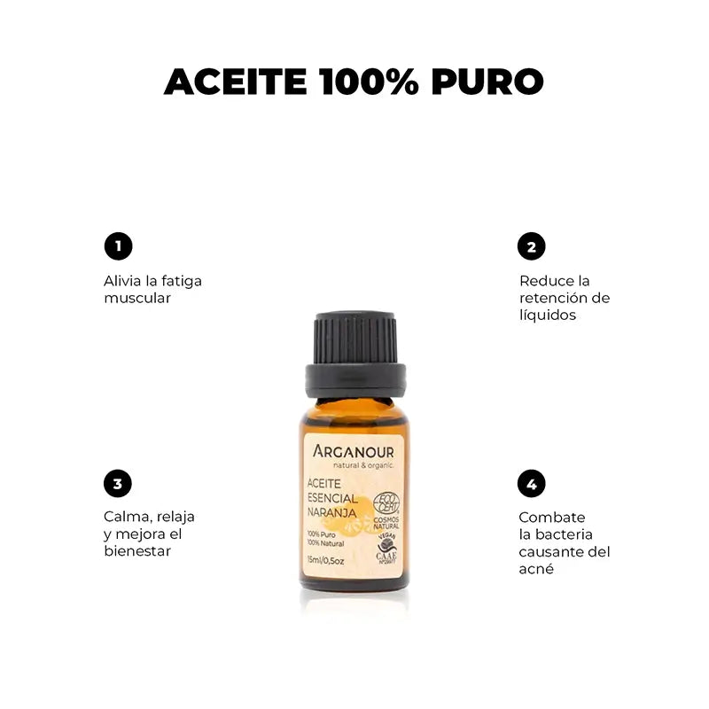 Óleo Essencial de Arganour Óleo Essencial de Laranja, 15 Ml