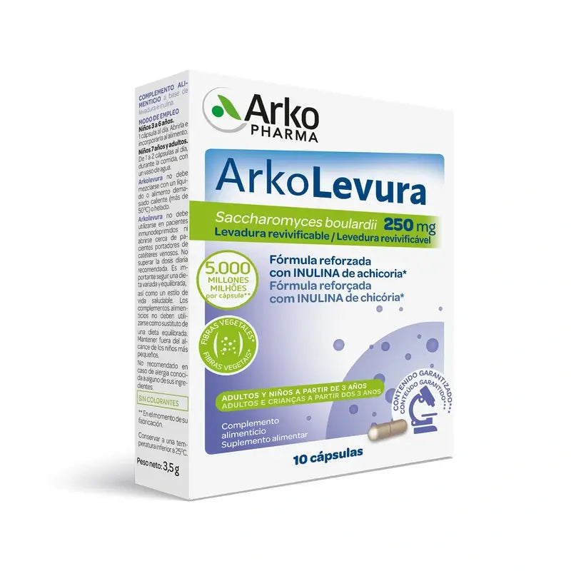 Arkolevura Saccharomyces Boulardii 250mg 10 Capsules Arkopharma