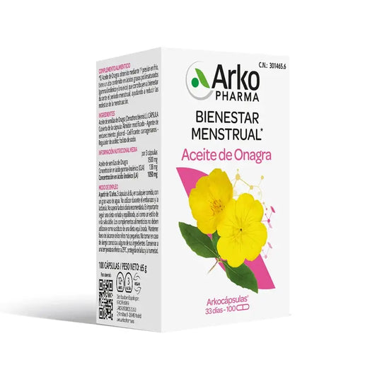Arkopharma Arkocápsulas Óleo de Onagra Bio, 100 cápsulas