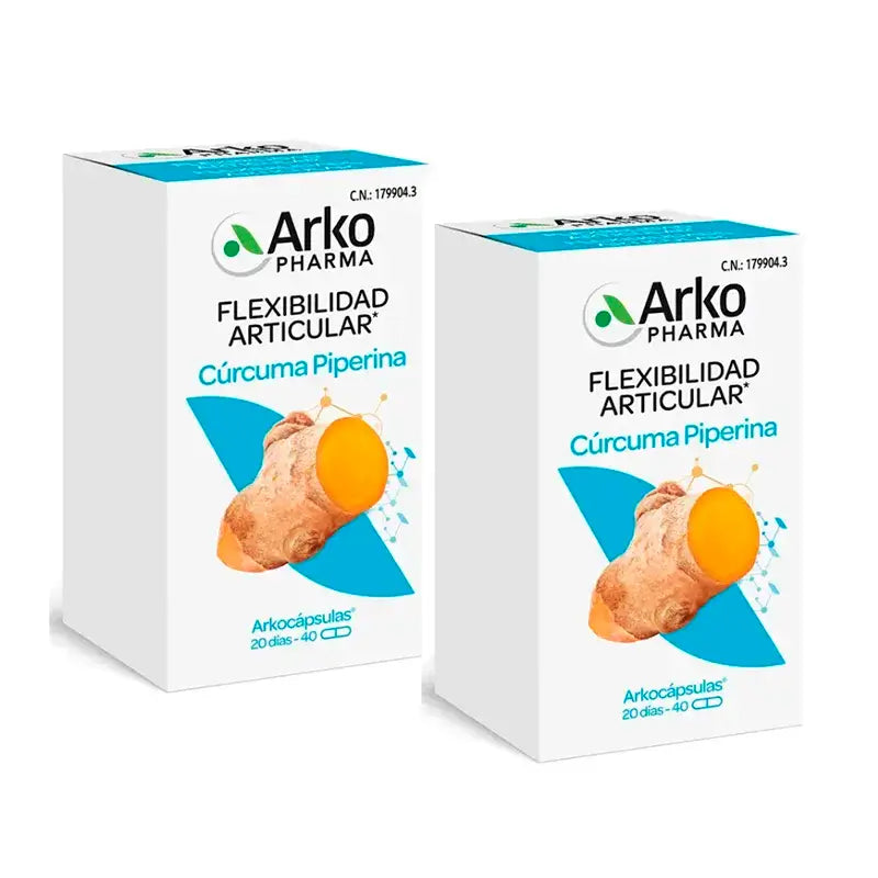 Arkopharma Arkocápsulas Turmeric Bio, 2x40 cápsulas