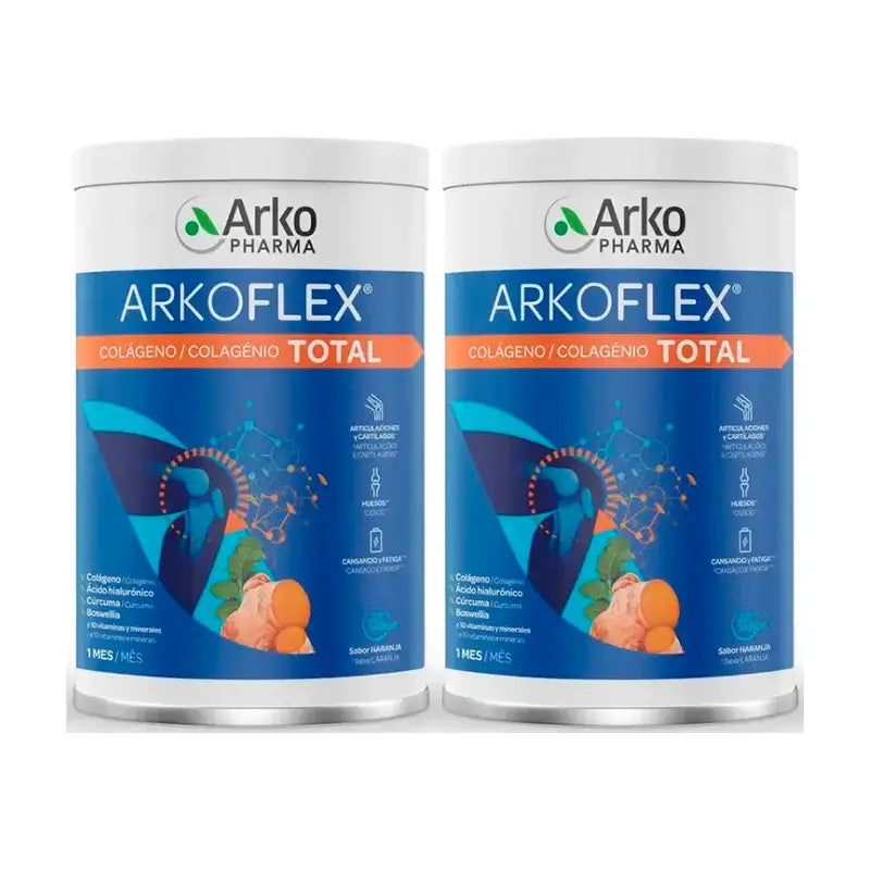 Arkopharma Arkoflex Colagénio Total Sabor a Laranja, 2X390Gr