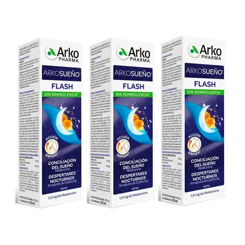 Arkopharma Arkosueño Flash Spray Sublingual, 3X20Ml