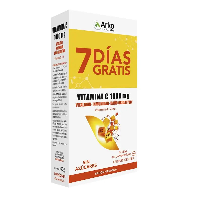 Arkovital Vitamina C 1000mg Embalagem 2x20 Comprimidos Arkopharma