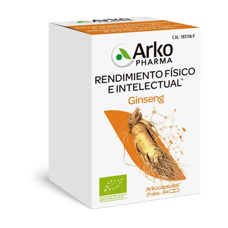 Arkocápsulas Ginseng Bio 84 Capsules Arkopharma