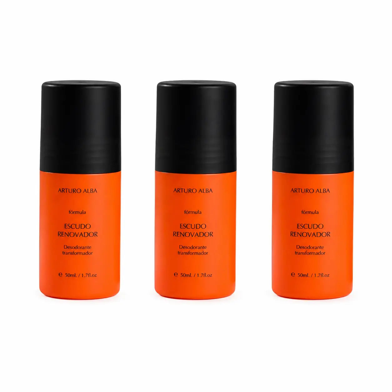 Arturo Alba Escudo Renovador Desodorizante Transformador, 50 ml, embalagem de 3