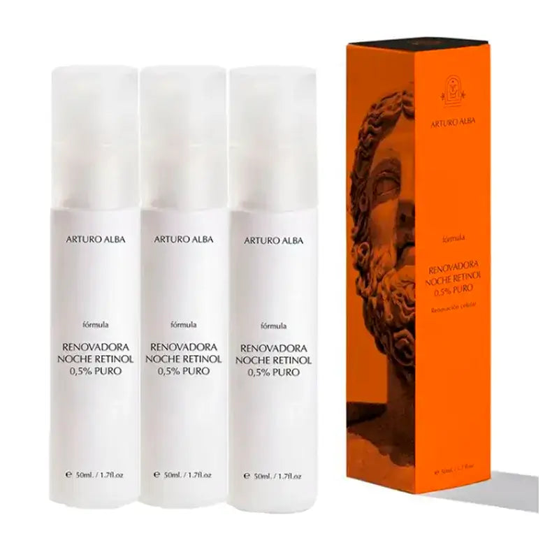 Arturo Alba Retinol Fórmula de Renovação Nocturna 0,5% Puro, 3 x 50 Ml