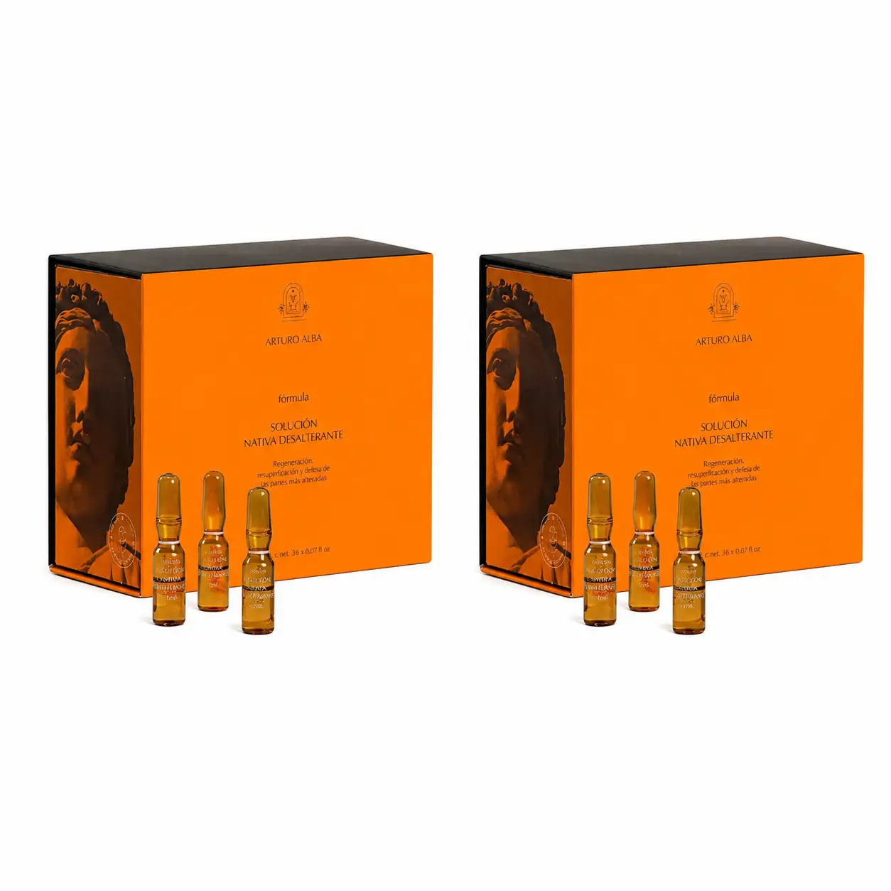 Arturo Alba Fórmula Solução Desalinizante Natural, 20 ampolas de 1 ml, embalagem com 2