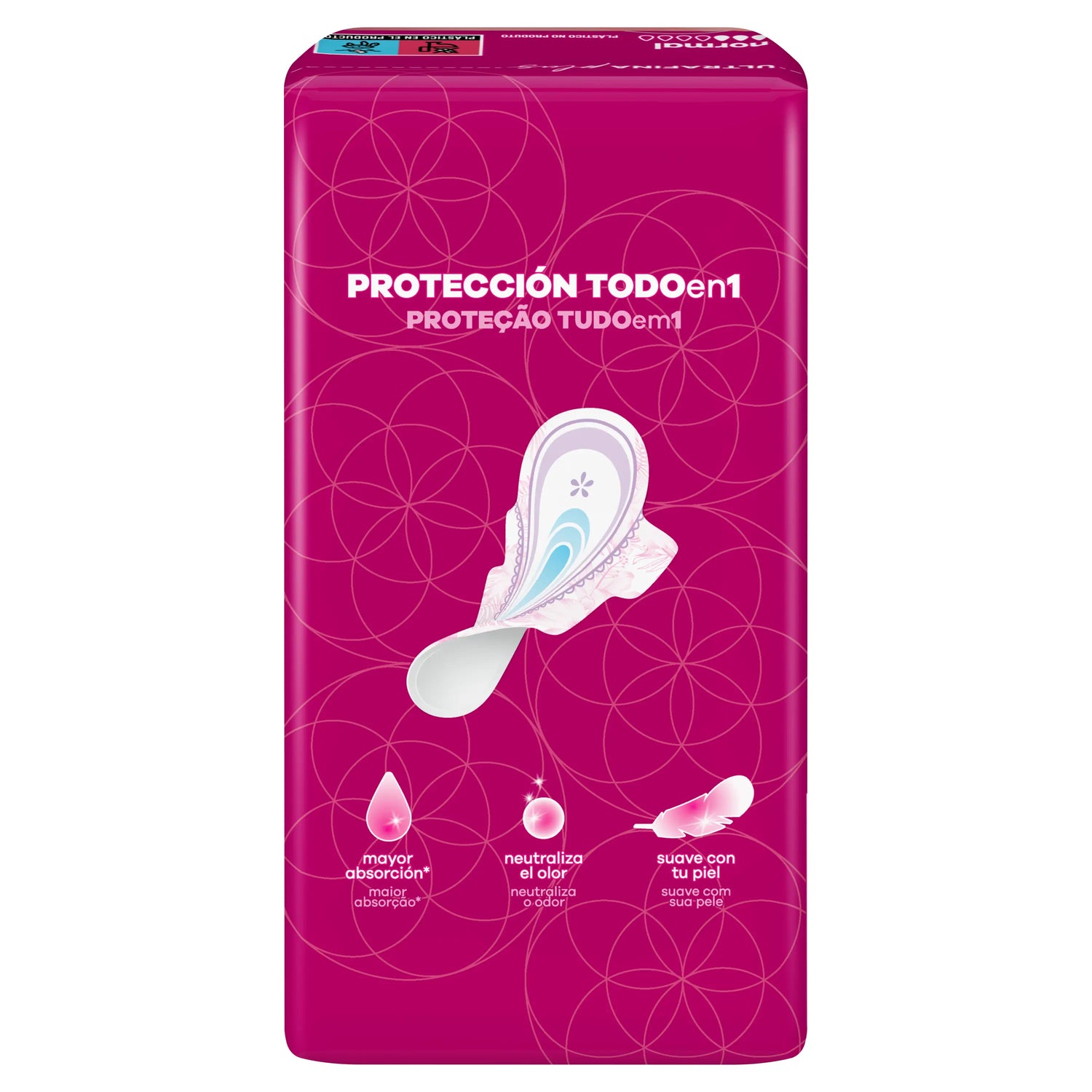 Pensos Ausonia com asas normais Ultrafine Plus , 16 unidades