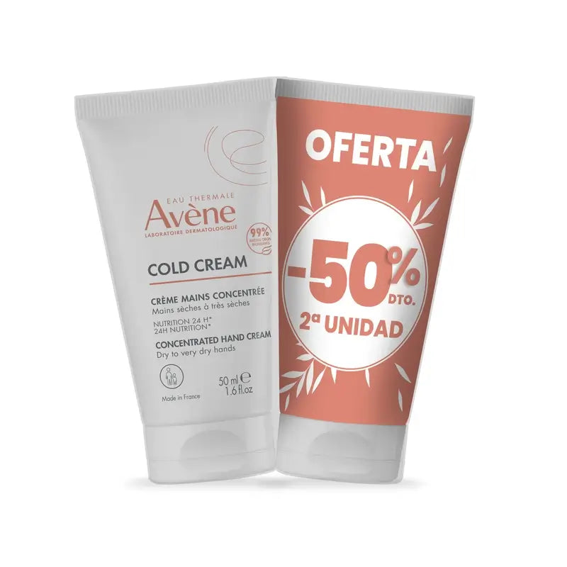 Avene Duo Creme Mãos 2X50Ml 50% 2A Av Unidade
