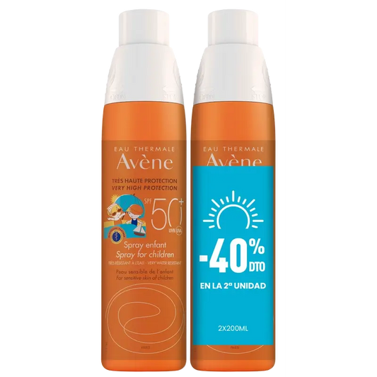 Avene Eau Thermale Spray Crianças FPS 50+ Embalagem 2 X 200 Ml