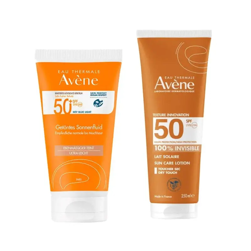 Avene Fluido Spf 50+ Cor 50 Ml + Leite Invisível Spf 50 250 Ml