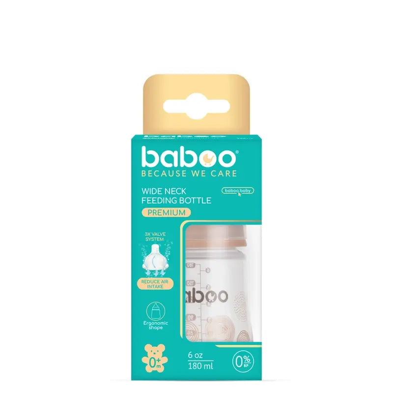 Biberão Baboo Anti-Cólicas 0+ Meses Au Naturale, 180 ml