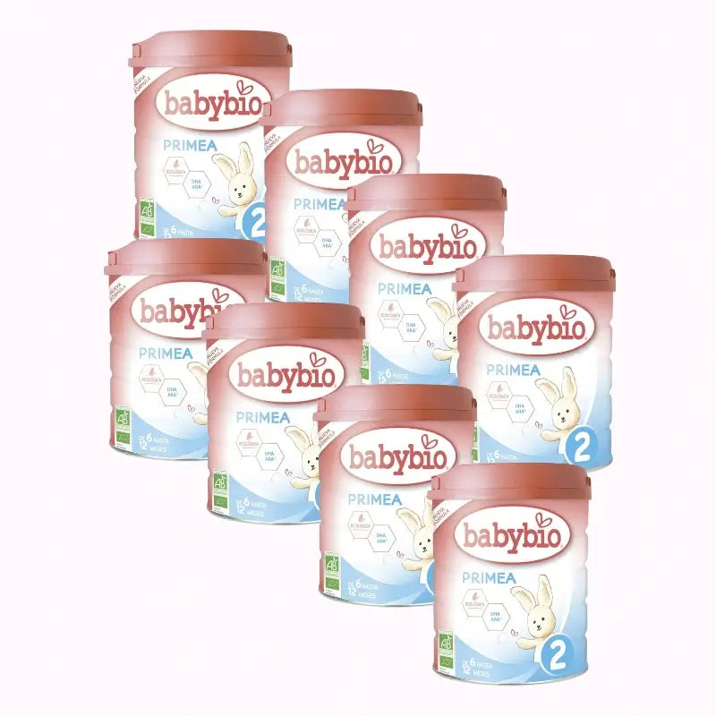 Babybio Primea 2 Leite de vaca continuação 6-12 meses, embalagem 8 x 800g