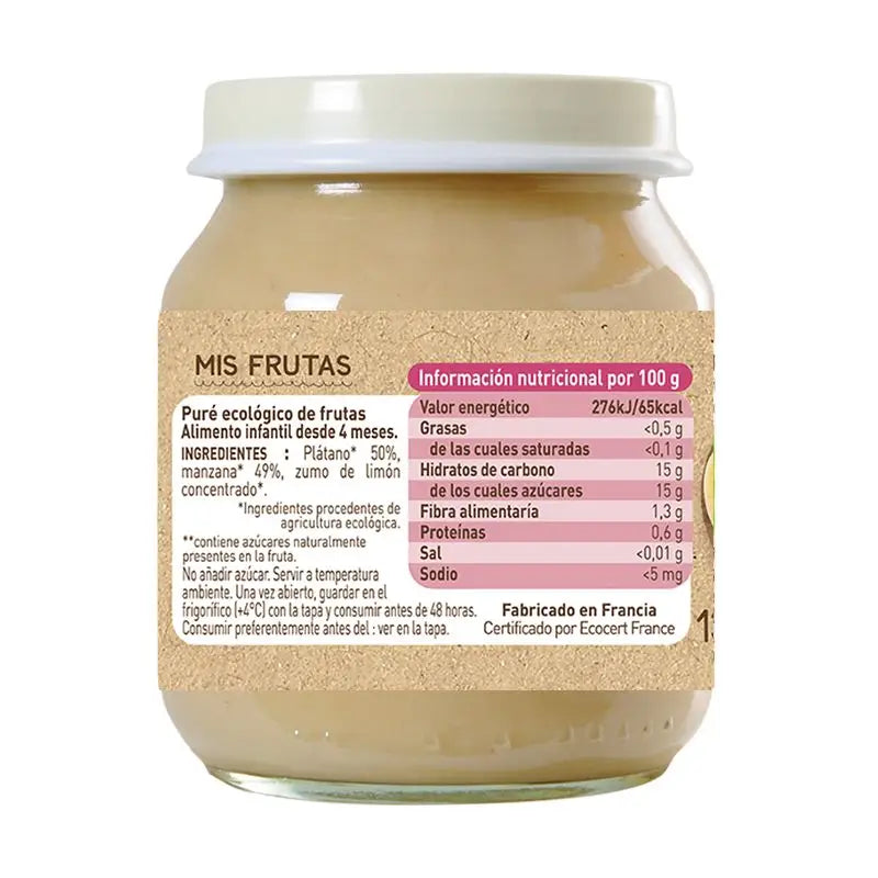 Babybio Banana de Maçã , 130 gr