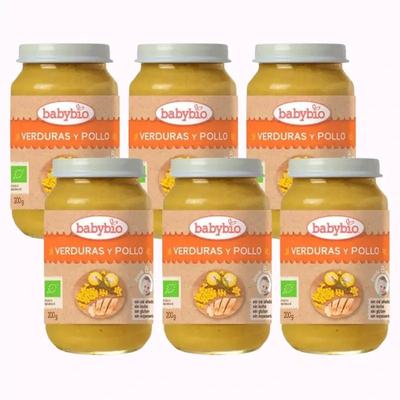 Babybio Menu Tradition Frango, embalagem de 6 x 200 gramas