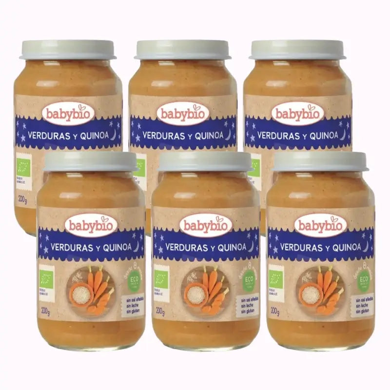 Babybio Menu Quinoa Tradicional, embalagem de 6 x 200 gramas