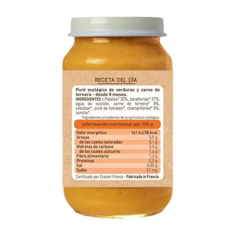 Babybio Menu Tradition Ternera, 200g