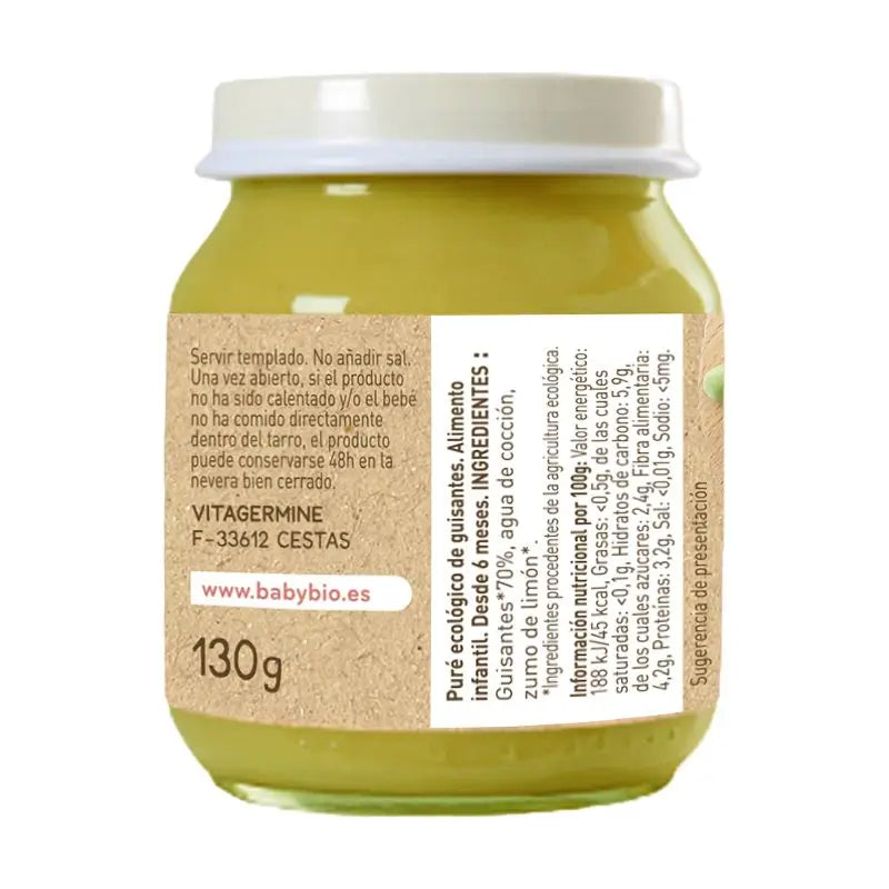 Babybio Ervilhas Babybio, 130 g