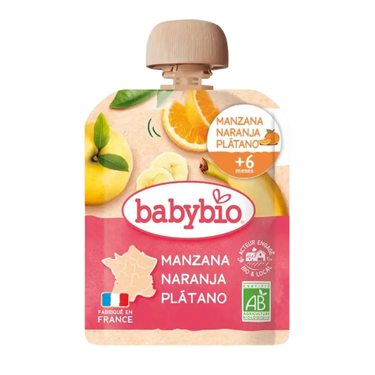 Babybio Pouche Maçã Laranja Banana Bio , 90 g